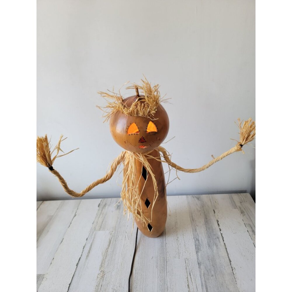 Pumpkin‎ gourd totem light up Halloween home decor figure unique